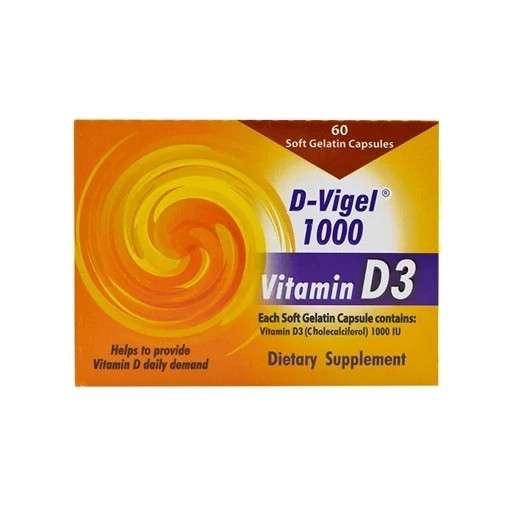 کپسول ژلاتینی ویتامین D 1000 دی ویژل 60 عددی
