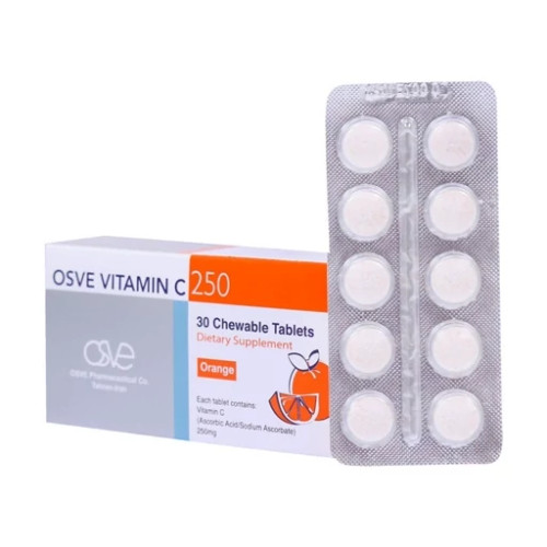 قرص جویدنی ویتامین C 250 اسوه 30 عددی