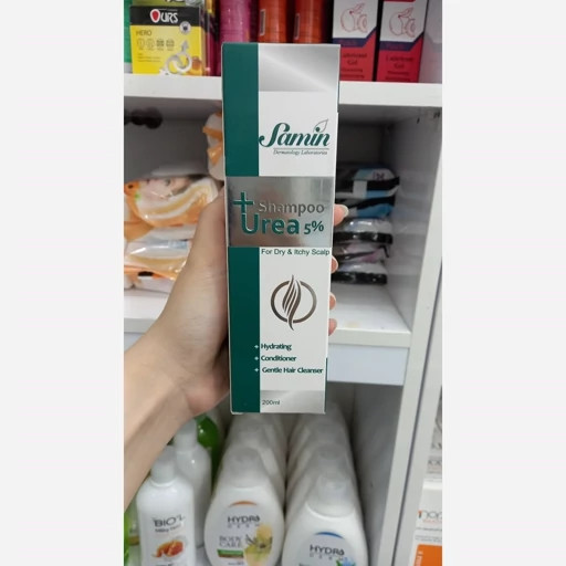 شامپو اوره 5 درصد ثمین برای پوست سر خشک و حساس