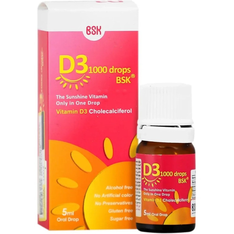 قطره ویتامین D3 1000 بی اس کی کمک به سلامت استخوان