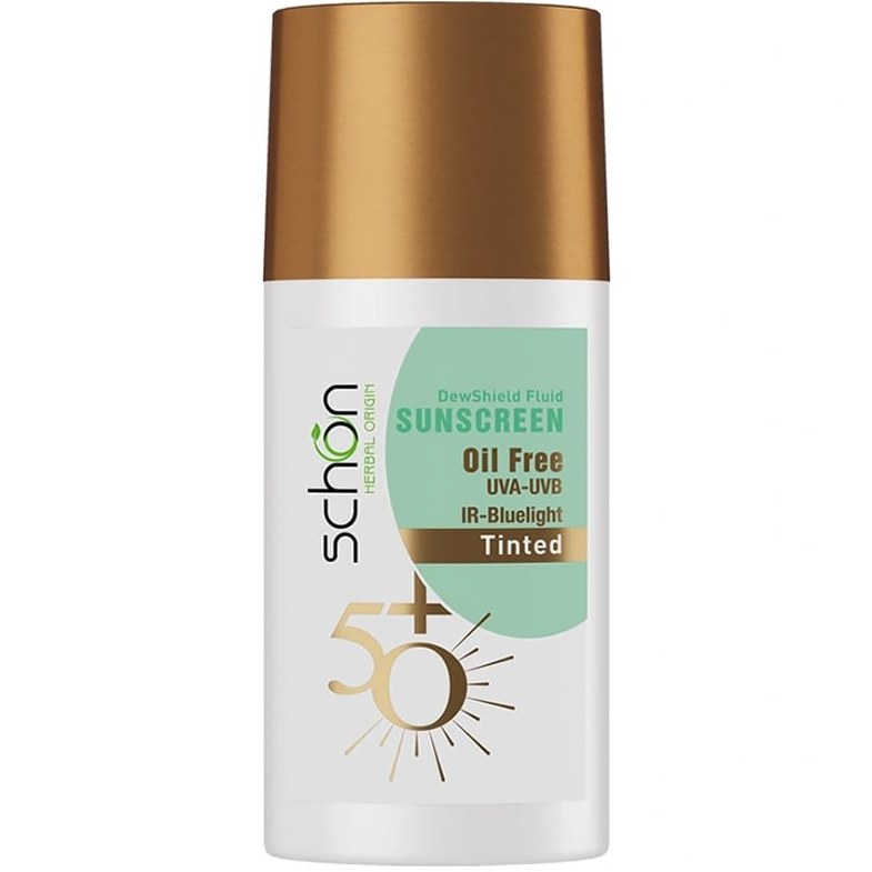 فلوئید ضد آفتاب با SPF50 رنگی مناسب انواع پوست  شون حجم 50 میل