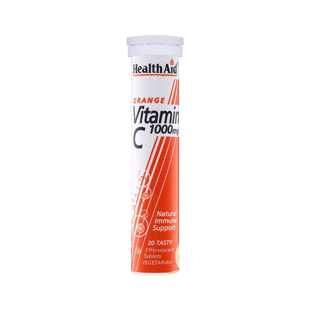 قرص جوشان ویتامین C 1000mg هلث اید با طعم پرتقال