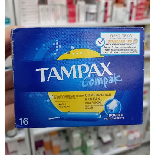 تامپون Tampax سری Compak مدل Regular بسته 16 عددی