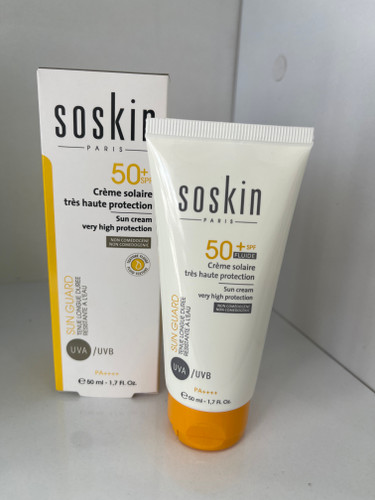 کرم ضدآفتاب بی رنگ SPF50 سسکین 50 میل