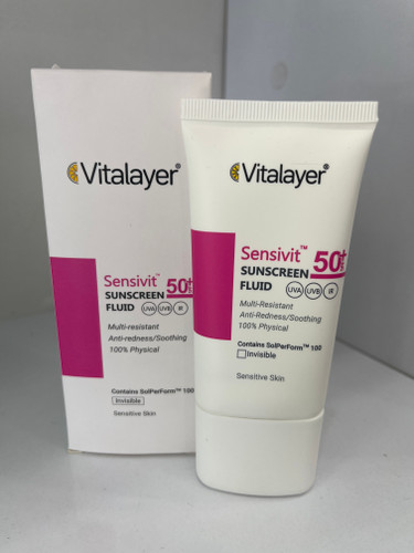 کرم ضد آفتاب SPF50 سنسی ویت ویتالایر بی رنگ 50 میلی لیتری