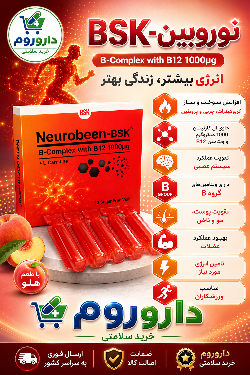 ویال نوروبین بی اس کی 1000 میکروگرم 10 عددی