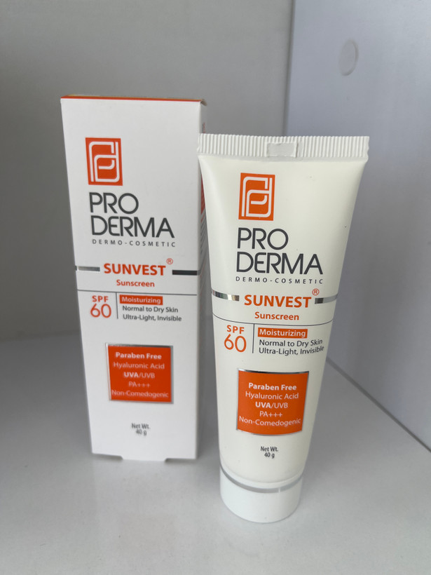 ضد آفتاب SPF60 سان وست(بی رنگ) پرودرما پوست خشک و معمولی 45 گرم