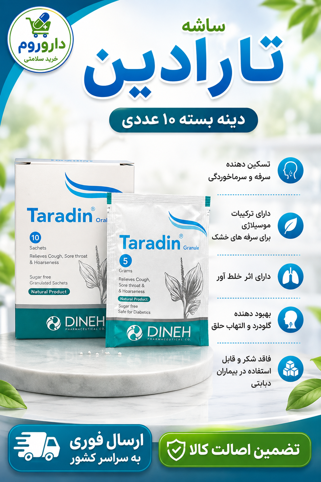 ساشه تارادین دینه بسته 10 عددی