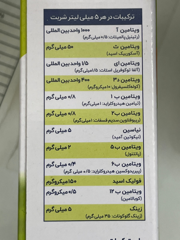 شربت مولتیویتامین پلاس زینک سانستول پلاس زینک میلیلیتر