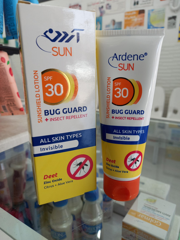 لوسیون ضدآفتاب و دافع حشرات آردن سان SPF30 مناسب انواع پوست ۷۵ گرم