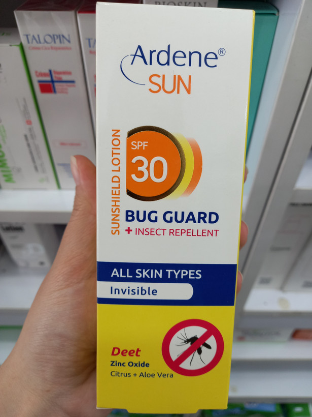 لوسیون ضدآفتاب و دافع حشرات آردن سان SPF30 مناسب انواع پوست ۷۵ گرم