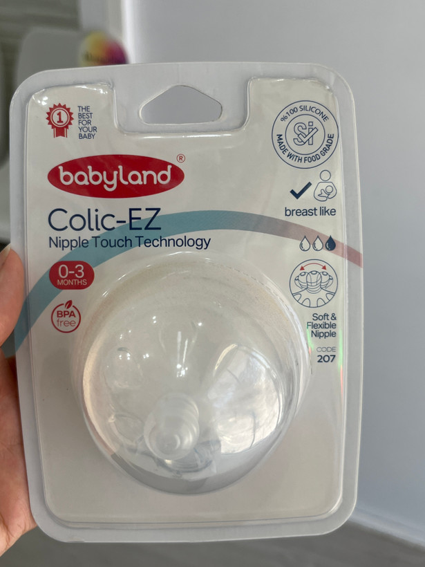 سرشیشه سیلیکونی بیبیلند مدل Colic-EZ کد ۲۰۷ مناسب ۰ تا ۳ ماه