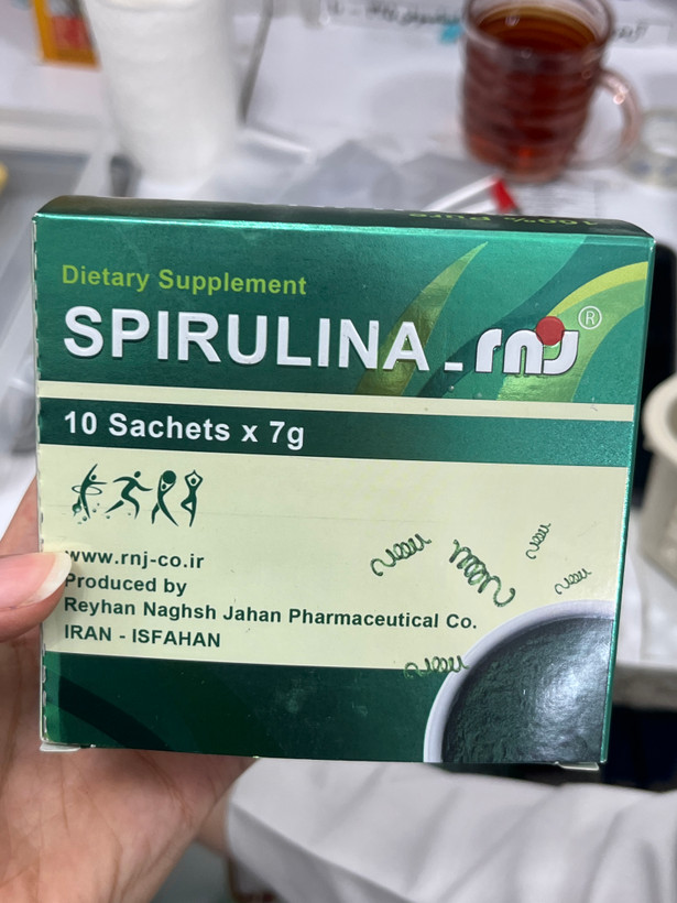 پودر اسپیرولینا RNJ بسته 10 ساشه 7 گرمی