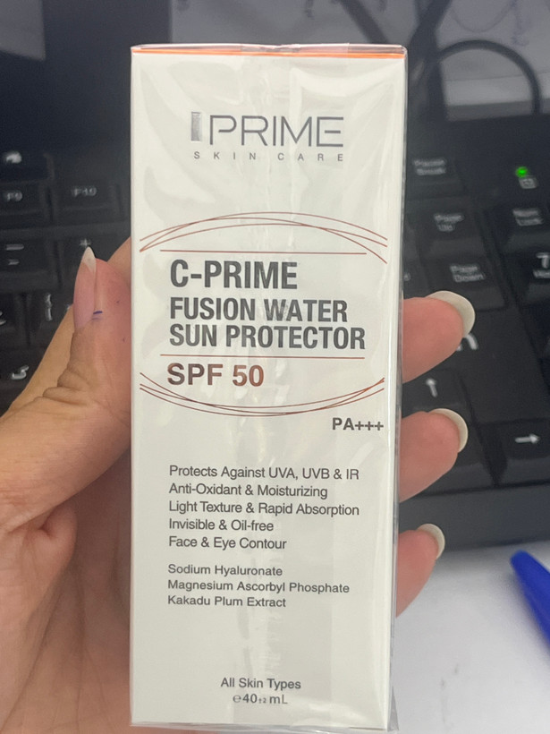 فلوئید ضدآفتاب فیوژن واتر C-Prime پرایم SPF 50 حجم ۴۰ میلیلیتر