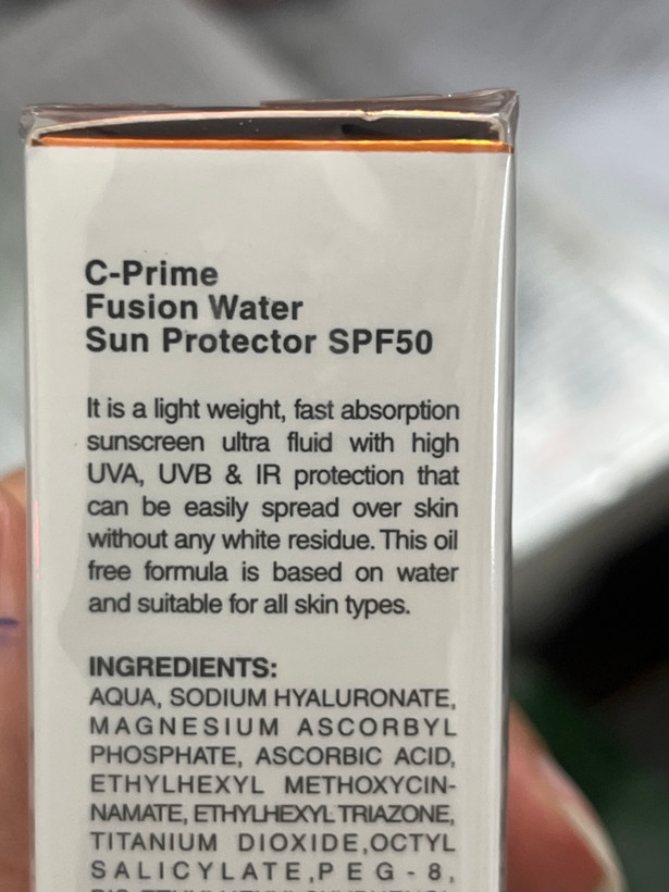 فلوئید ضدآفتاب فیوژن واتر C-Prime پرایم SPF 50 حجم ۴۰ میلیلیتر