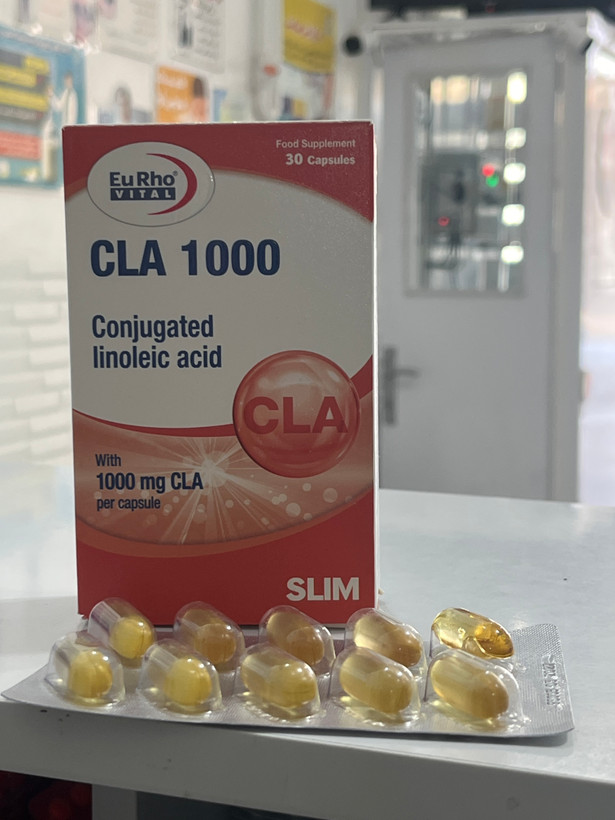 کپسول CLA 1000 یوروویتال ۳۰ عدد | کمک به افزایش متابولیسم چربیها و کاهش وزن