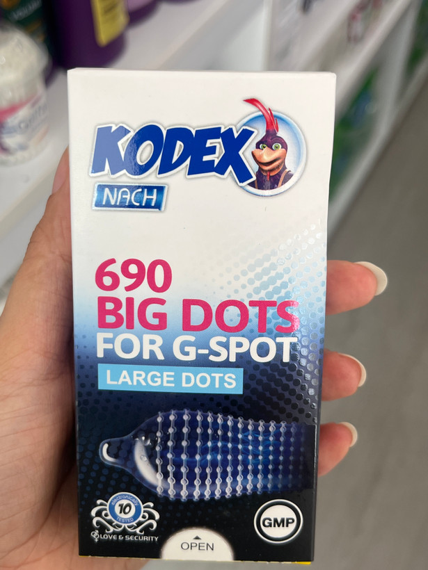 کاندوم کدکس مدل 690 Big Dots for G-Spot Large Dots بسته 10 عددی | خاردار درشت
