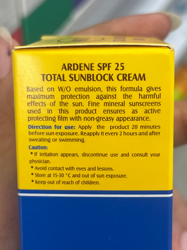 کرم ضدآفتاب آردن SPF25 | محافظت در برابر پرتوهای ماورای بنفش | 50 گرم