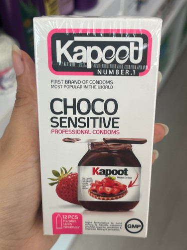 کاندوم کاپوت مدل Choco Sensitive بسته 12 عددی