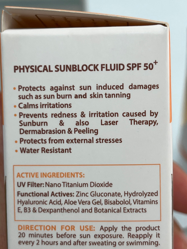 فلوئید ضدآفتاب فیزیکال سان سیف SPF 50 بدون رنگ | پوست حساس