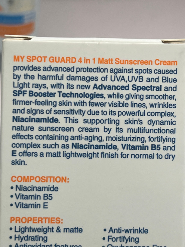 کرم ضد آفتاب بیرنگ اسپات گارد مای SPF 50+ | پوست نرمال تا خشک | مات